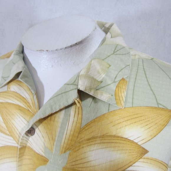 Tommy Bahama Men Hawaiian camp shirt pit to pit 28 2XL aloha tropical vtg silk - Picture 5 of 10